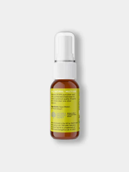 Argent colloïdal en spray pour chien et chat - Antibactérien (format de poche 20ppm)