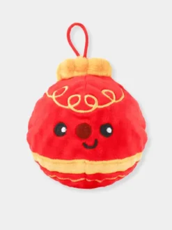 Balle en peluche pour chien - Boule de Noël 🎀 - HugSmart