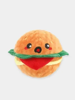 Balle en peluche pour chien - Food Party Hamburger - HugSmart