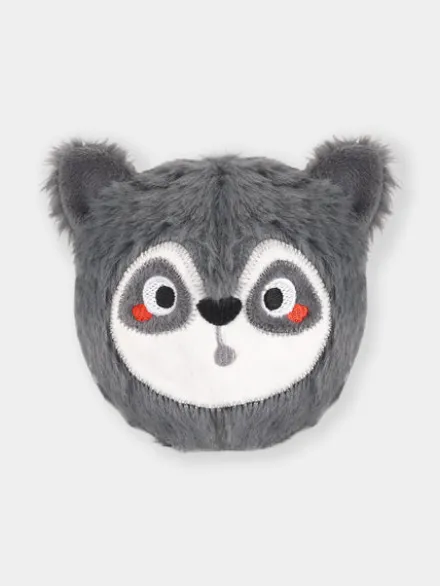 Balle en peluche pour chien - Raton laveur 🦝 - HugSmart