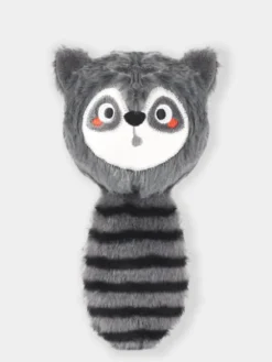 Balle en peluche pour chien - Raton laveur 🦝 - HugSmart