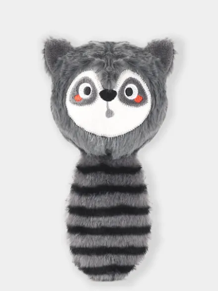 Balle en peluche pour chien - Raton laveur 🦝 - HugSmart