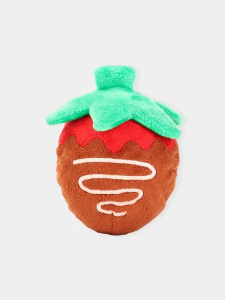 Balle en peluche pour chien - Woof Love Fraise chocolat 🍓🍫 - HugSmart
