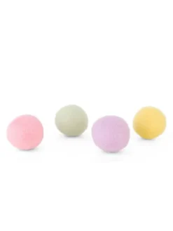4 balles en laine feutrée pour chat - Coloris Fairy - District 70
