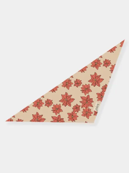 Bandana d'Hiver pour chien - Motif Poinsettia - The Paws