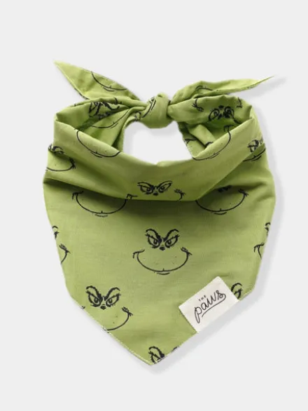 Bandana d'Hiver pour chien - Motif Grinch - The Paws