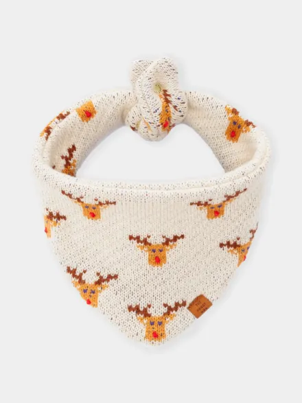 Bandana pour chien en tricot - Reindeer 🦌 - The Foggy Dog