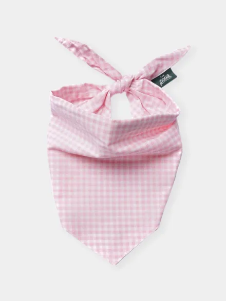 Bandana pour chien - Gingham Baby Pink - The Paws