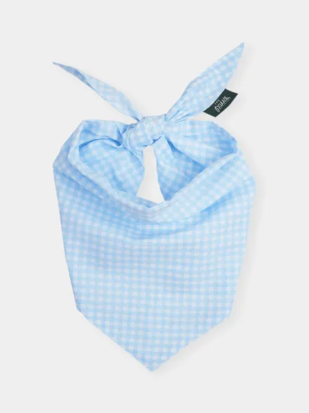 Bandana pour chien - Gingham Baby Blue - The Paws