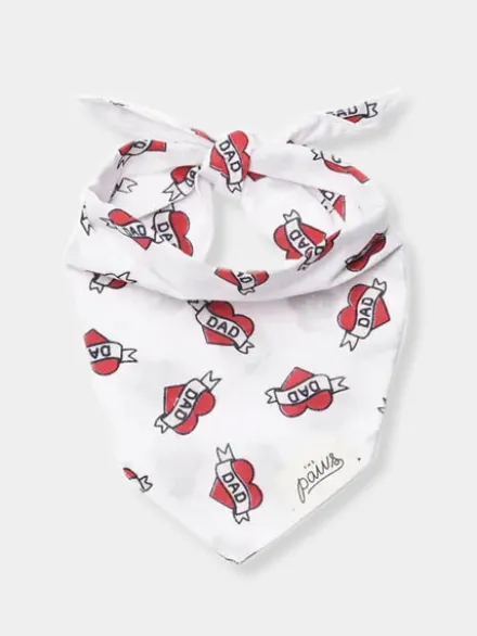 Bandana pour chien - Motif Love Dad ♥️ - The Paws