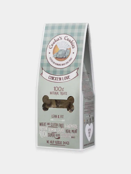 Biscuits Artisanaux pour chien - Poulet et Carottes - Cooka's Cookies
