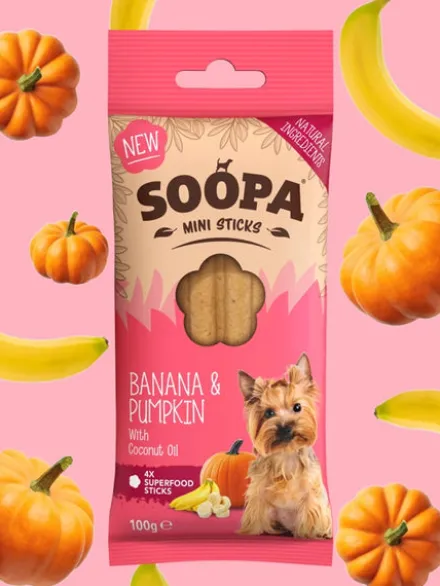 Bâtonnets à mâcher pour chien - Banane et Citrouille 🍌 - Soopa