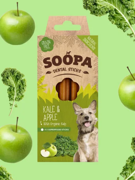 Bâtonnets à mâcher pour chien - Chou Kale et Pomme