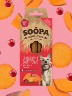 Bâtonnets à mâcher pour chien - Cranberry et Patate douce