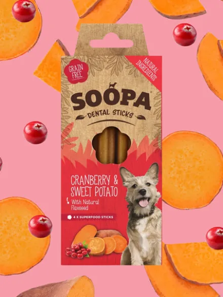 Bâtonnets à mâcher pour chien - Cranberry et Patate douce