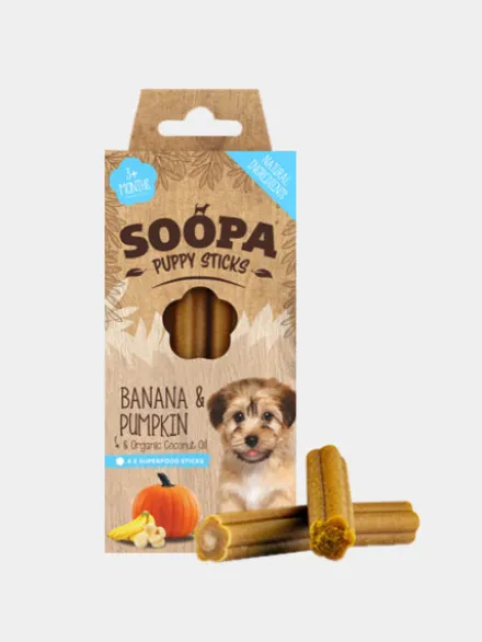 Bâtonnets à mâcher pour chiot - Banane et Citrouille