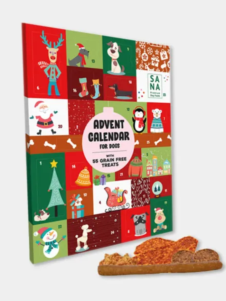 Calendrier de l'avent XL pour chien - 55 friandises - Sanadog