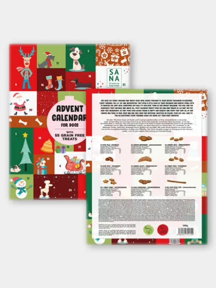 Calendrier de l'avent XL pour chien - 55 friandises - Sanadog