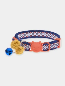 Collier chat inspiration Islandaise - Bleu profond - Ferribiella