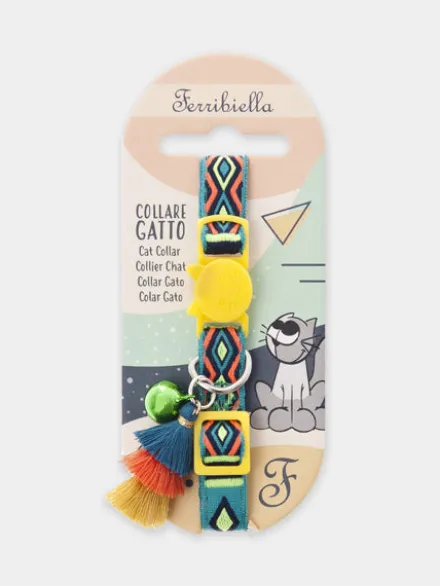Collier chat style bohème - Jaune - Ferribiella