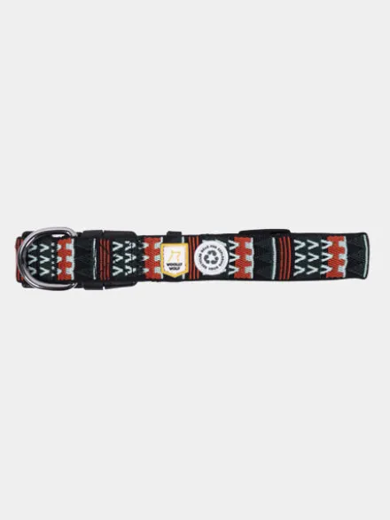 Collier original pour chien motif Woodland - Woolly Wolf