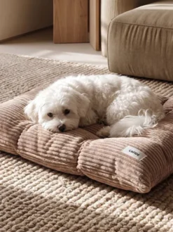 Coussin pour chien Bela - Velours côtelé mocca - Cafide