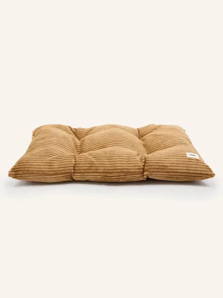 Coussin pour chien Bela - Velours côtelé moutarde - Cafide