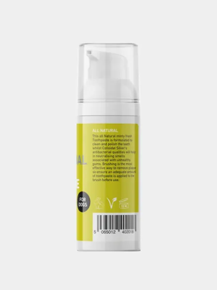 Dentifrice à base d'argent colloïdal pour chien et chat