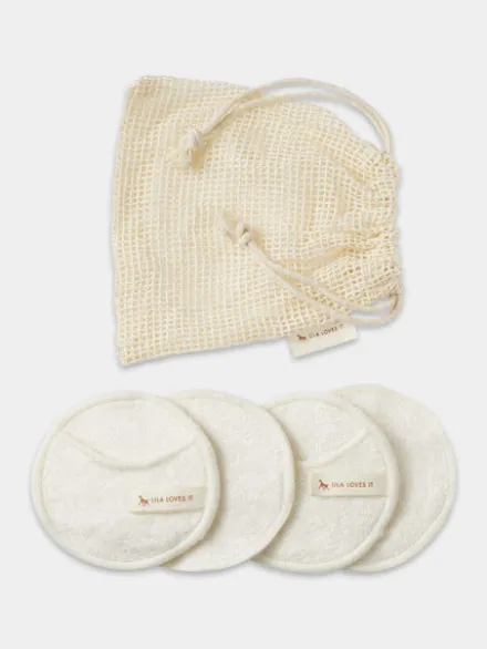 Disques en coton réutilisable pour soins des yeux et des oreilles