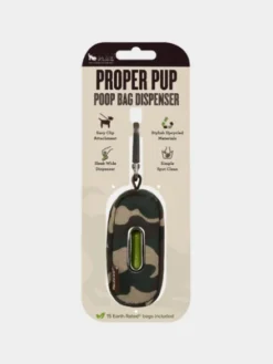 Distributeur sacs à crottes pour chien en tissu - Camouflage