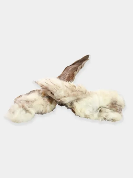 Friandise de mastication - Oreilles de lapin avec poils