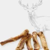 Friandise de mastication pour chien - Trachée de cerf 🦌