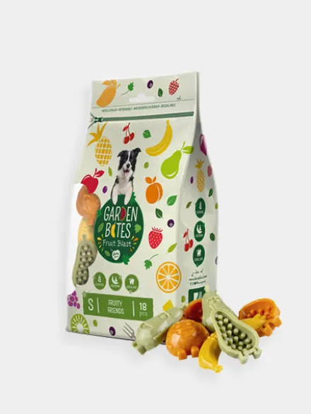 Friandises dentaires à mâcher pour chien - Garden Bites Fruity Friends - S
