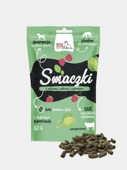 Friandises naturelles pour chien - Boeuf 🐂 épinards et framboise