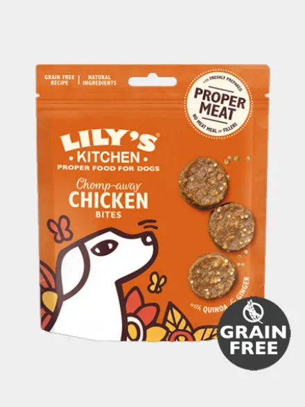 Friandises sans céréales pour chien - Mini bouchées Poulet Quinoa et Gingembre