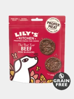 Friandises sans céréales pour chien - Mini burgers au bœuf