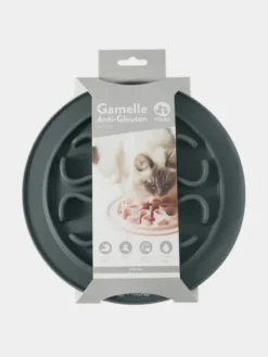 Gamelle anti-glouton pour chat - gris foncé
