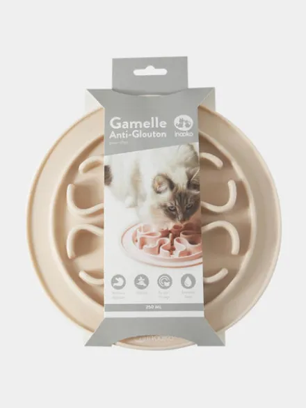 Gamelle anti-glouton pour chat - sable