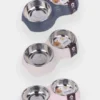 Gamelle double TWINOO pour chat - Gris