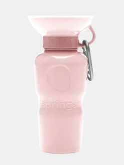 Gourde pour chien avec distributeur d’eau - Large (65 cl) Rose Bonbon - Springer