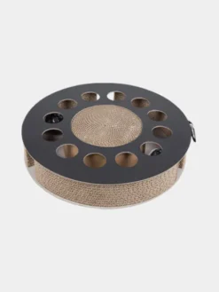 Griffoir en carton pour chat - Rond noir