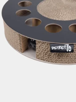 Griffoir en carton pour chat - Rond noir
