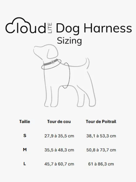 Harnais pour chien Cloud Lite - Cherry - Shop Sunny Tails