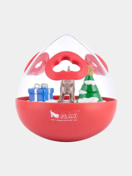 Jouet distributeur de friandises pour chien - Wobble Ball rouge - Pet PLAY