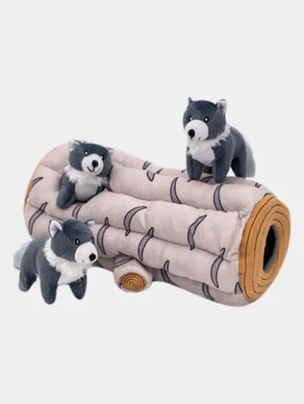 Jouet d'occupation pour chien original - Bûche Loups 🐺 - ZippyPaws