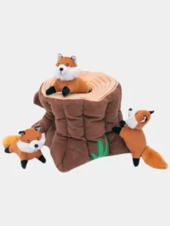 Jouet d'occupation pour chien original - Tronc et Renard 🦊 - ZippyPaws
