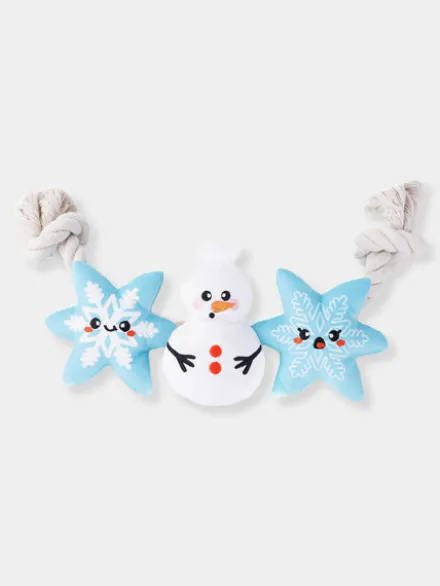 Jouet en peluche et corde - Bonhomme de Neige ⛄ - HugSmart
