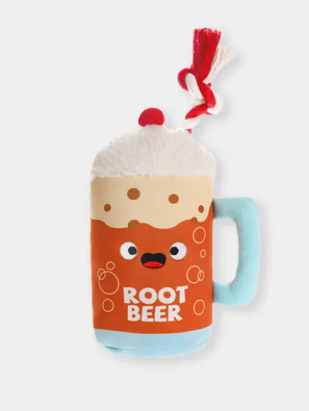 Jouet en peluche pour chien avec corde - Root Beer - HugSmart