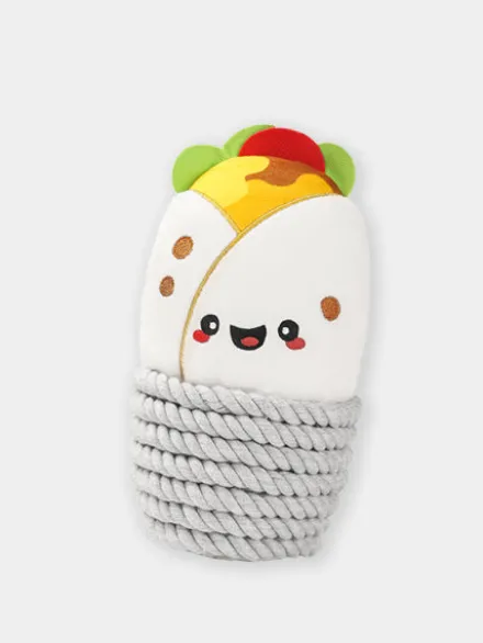 Jouet en peluche pour chien avec corde - Burrito 🌯 - HugSmart