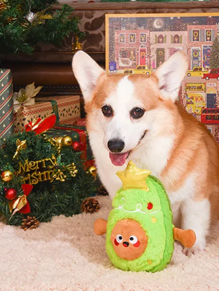 Jouet en peluche pour chien - Avocat sapin de Noël - HugSmart